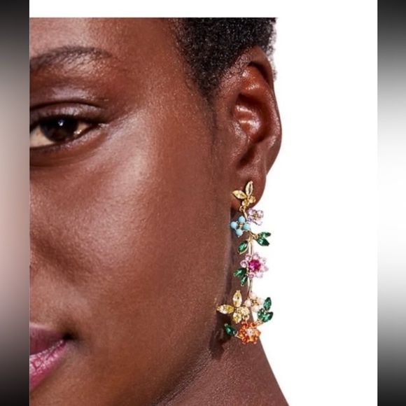 Katespade bloom flower linear earrings - Picture 4 of 13